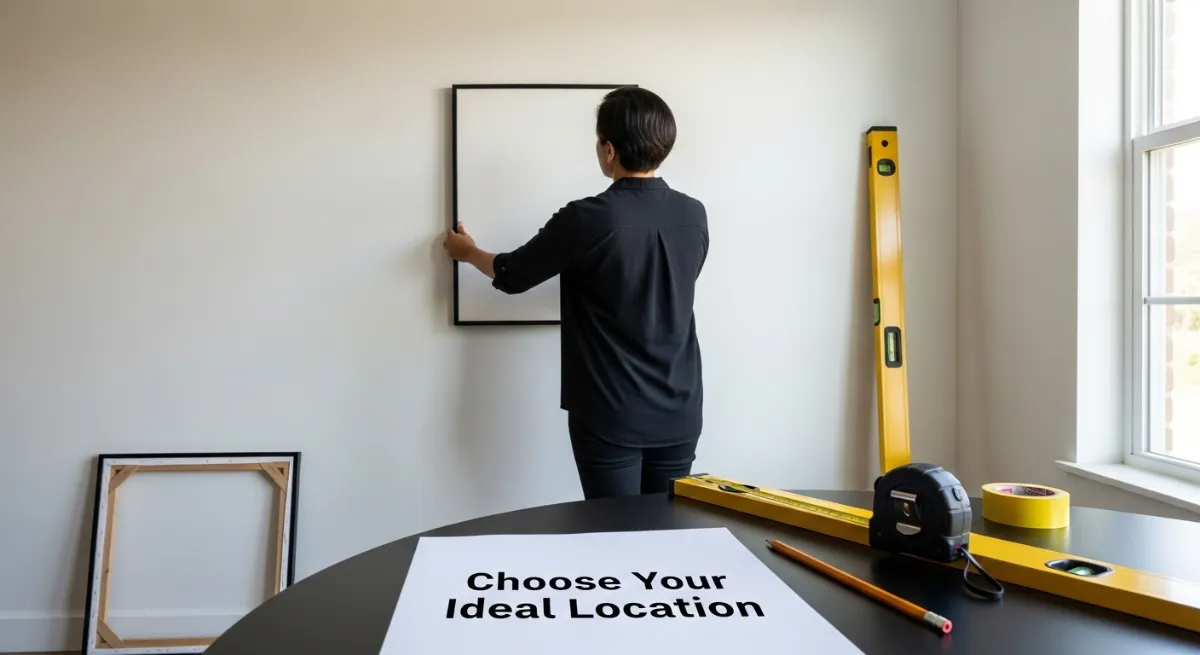 how to hang art