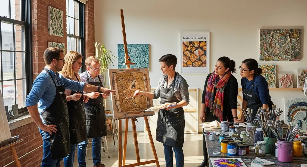 painting studio artist texture