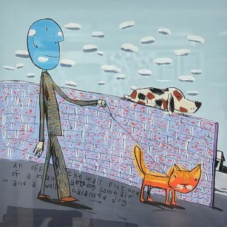 Unique Balanced Dog Print by David Kuijers