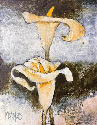 Arum lillies by Michael Heyns 250 x 200mm