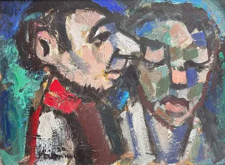 Two actors by Hennie Niemann Snr 355 x 265mm