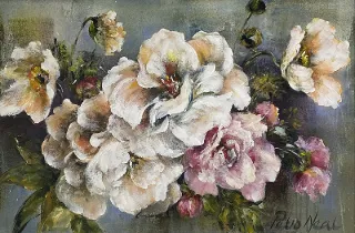 Petro Neal Mixed flowers Acrylic Painting 600 x 900mm