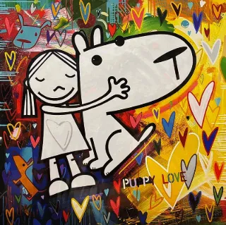 Colorful Puppy love by David Kuijers