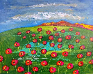 Field of poppies by Giorgio Trobec 500 x 400mm
