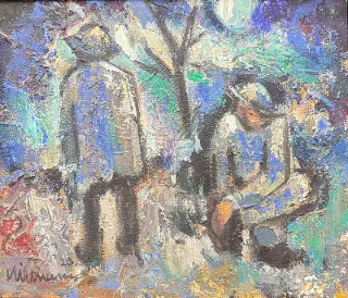 Waiting for Godot by Hennie Niemann Snr 220 x 260mm
