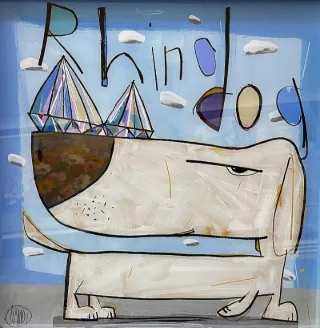 Diamond Rhino Dog by David Kuijers