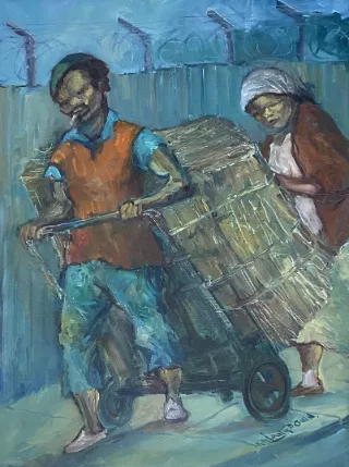 OIL on Board Amos Langdown Size 61 x 46 cm by Amos Langdown