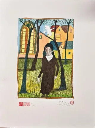 Begintjie 93/120 Etching By Pieter van der Westhuizen 320 x 210mm