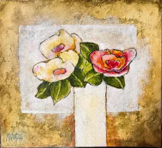 A bundle of flowers by Michael Heyns 400 x 360mm