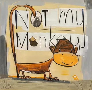 Not my Monkey Print by David Kuijers