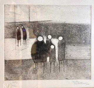 Figures 31/50 Etching By Pieter van der Westhuizen 250 x 285mm