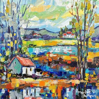 Wetlands 2 by Marlise Le Roux 240 x 240mm