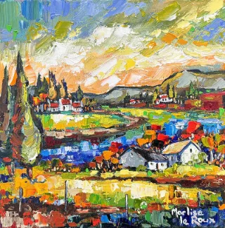 Wetlands 1 by Marlise Le Roux 240 x 240mm