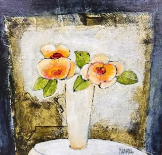 Three flowers by Michael Heyns 350 x 370mm
