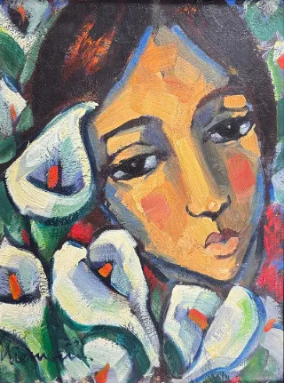 Arum lillies by Hennie Niemann Snr 300 x 210mm