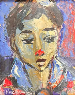 Clown by Hennie Niemann Snr 200 x 170mm