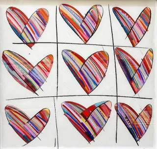 Colorful Nine Hearts by David Kuijers