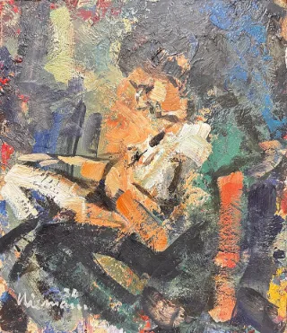 Reading by Hennie Niemann Snr 215 x 190mm