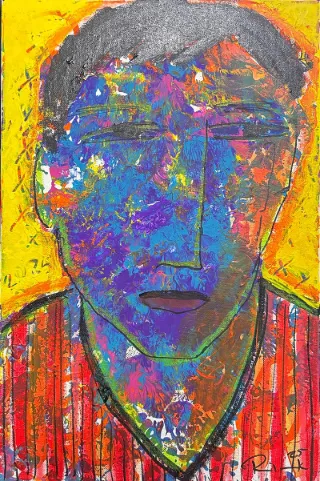 Pondering Bitcoin by Therese Rink 455 x 300mm