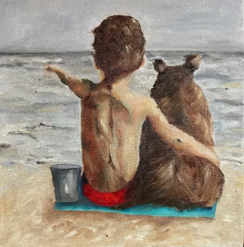 BFFs Original Oil Painting by Cornelie Wolff
