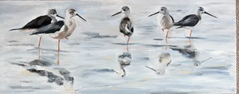 Line Up – Original Oil Painting by Cornelie Wolff