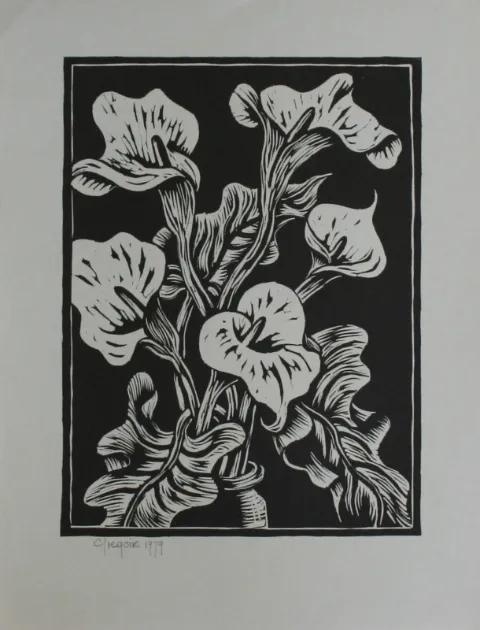 Lithograph Linocut by Gregoire Boonzaier Size 300 X 220 mm by Gregoire Boonzaier