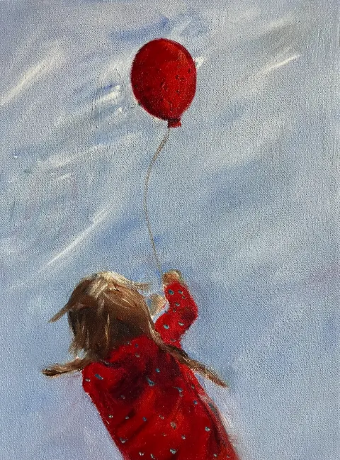 Fly a Kite Oil on Canvas by Cornelie Wolff