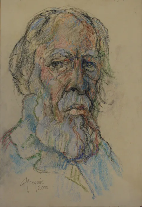 Self Portrait by Gregoire Boonzaier Size 450 X 300 mm by Gregoire Boonzaier