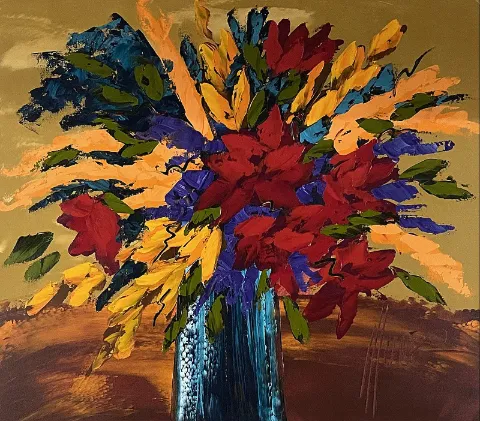 Flower Acrylic Painting by Munro 1000x1160mm
