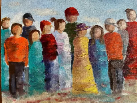 Family Photo - Original Oil Painting by Cornelie Wolff