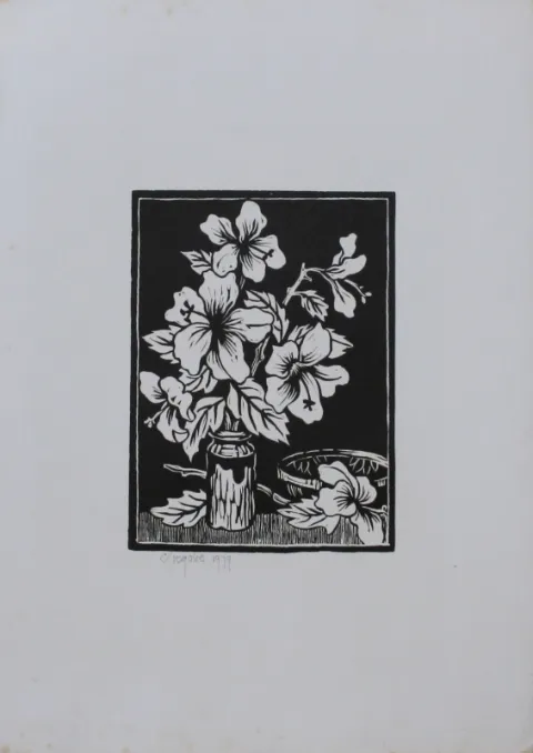 Linocut On Paper (A35192) by Gregoire Boonzaier