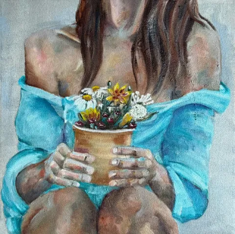 Wildflowers – Original Oil Painting by Cornelie Wolff