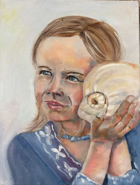 Listen to the Waves – Original Oil Painting by Cornelie Wolff