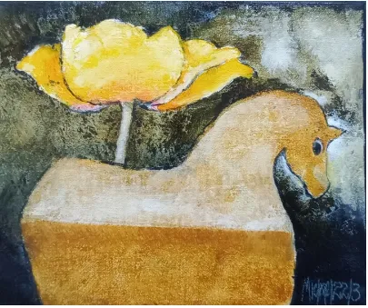 Surreal Painting by Michaele Heyns (A40355) by Michael Heyns