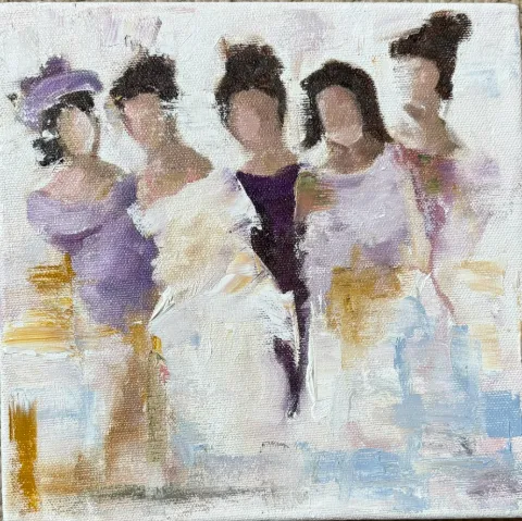 Farewell Dance 6 Original Oil Painting by Cornelie Wolff