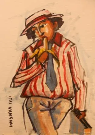 Acrylic painting (A25579) by Itai Vangani