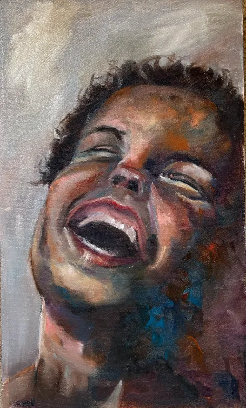 Laughter Oil on Canvas by Cornelie Wolff