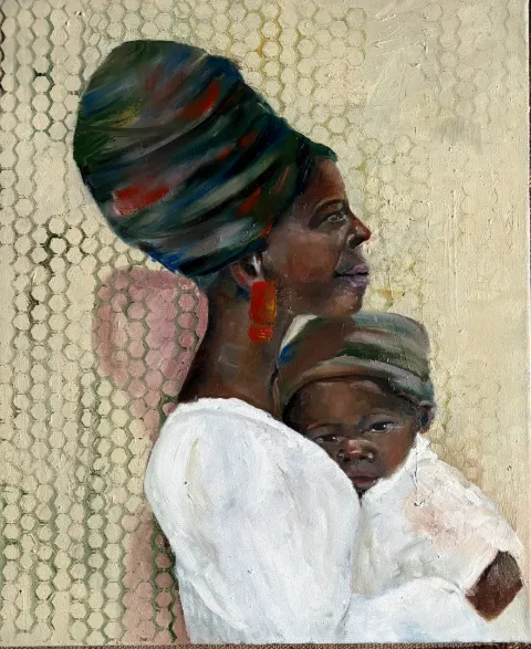 Comfort Oil on Canvas by Cornelie Wolff