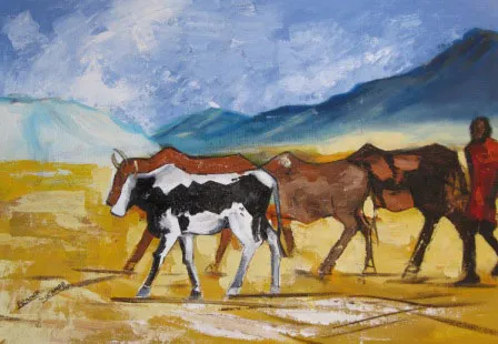 Oil Painting (A25631) by Francis Sibanda