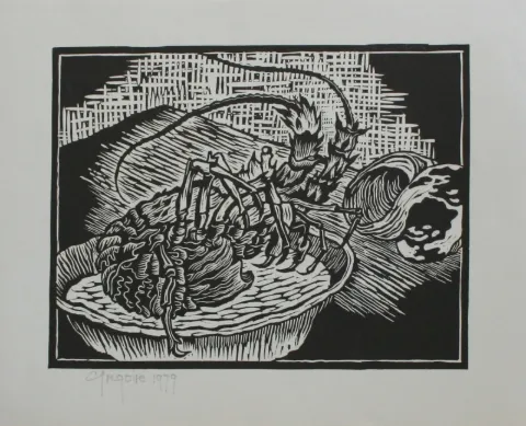 Linocut On Paper (A35180) by Gregoire Boonzaier