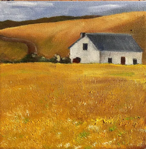Canola Fields II - Oil on Canvas by Cornelie Wolff