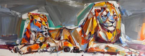 Lions by Mind Shana 800 x 2000 mm by Mind Shana