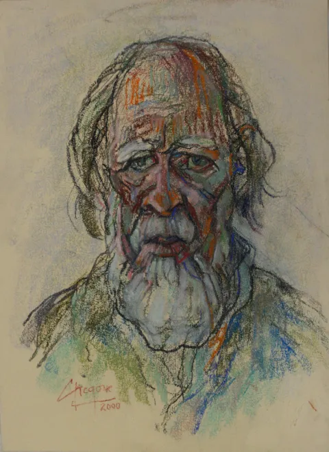 Self Portrait by Gregoire Boonzaier Size 380 X 290 mm by Gregoire Boonzaier