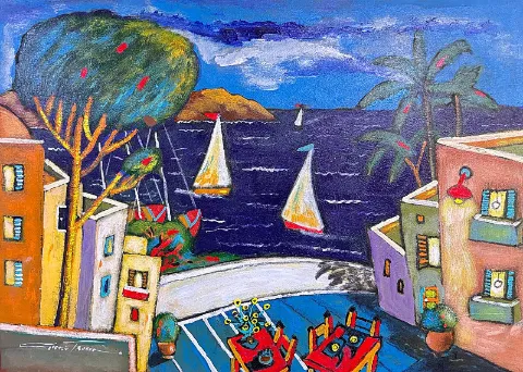 Sunday by the sea by Giorgio Trobec 420 x 590mm