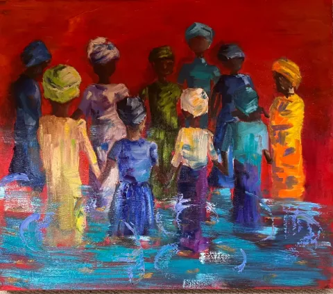 Sisterhood Oil on Canvas by Cornelie Wolff