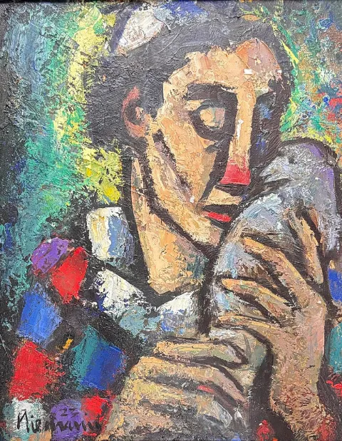Clown by Hennie Niemann Snr 400 x 320mm