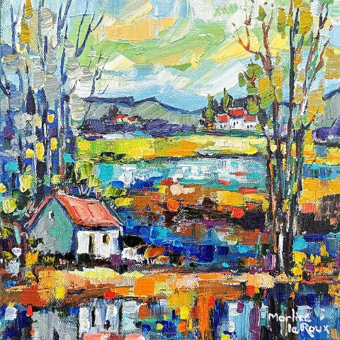 Wetlands 2 by Marlise Le Roux 240 x 240mm