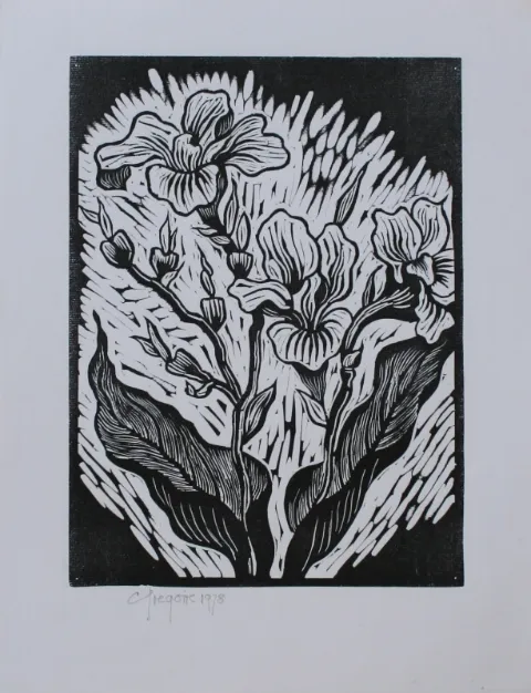 Linocut On Paper (A35198) by Gregoire Boonzaier