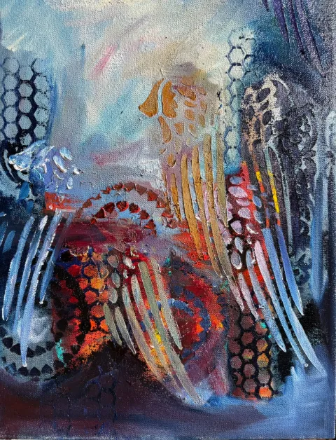 Angel Wings Oil on Canvas by Cornelie Wolff