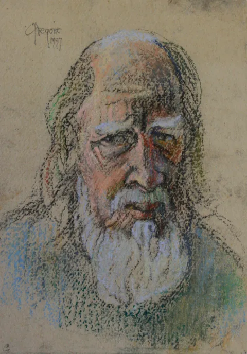 Self Portrait Pastel (A34030) by Gregoire Boonzaier